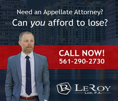 Josh LeRoy is a seasoned Test experienced with West Palm Beach appeals attorney.