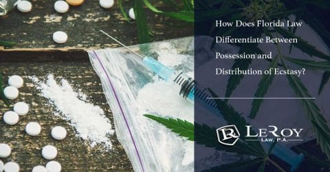 How Does Florida Law Differentiate Between Possession and Distribution of Ecstasy?